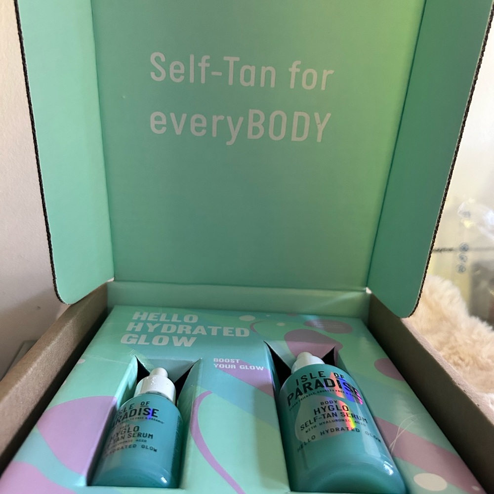 Isle of Paradise Hyglo Self-Tan Serum Set with Hyaluronic Acid - for face/body - Picture 2 of 4